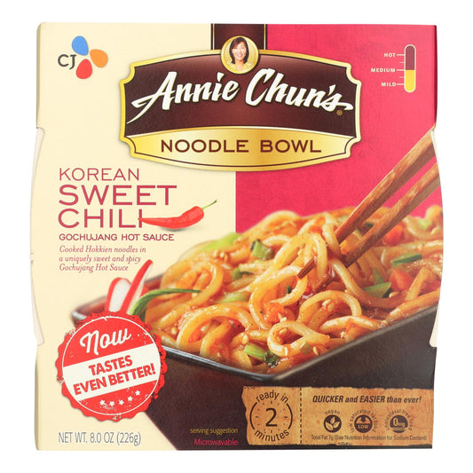 Tazón de fideos con chile dulce coreano de Annie Chun - Caja de 6 - 7,9 oz.