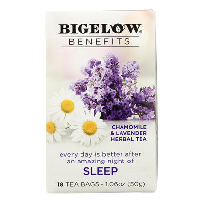 Bigelow Tea 茶 - 洋甘菊薰衣草 - 睡眠 - 6 盒装 - 18 袋