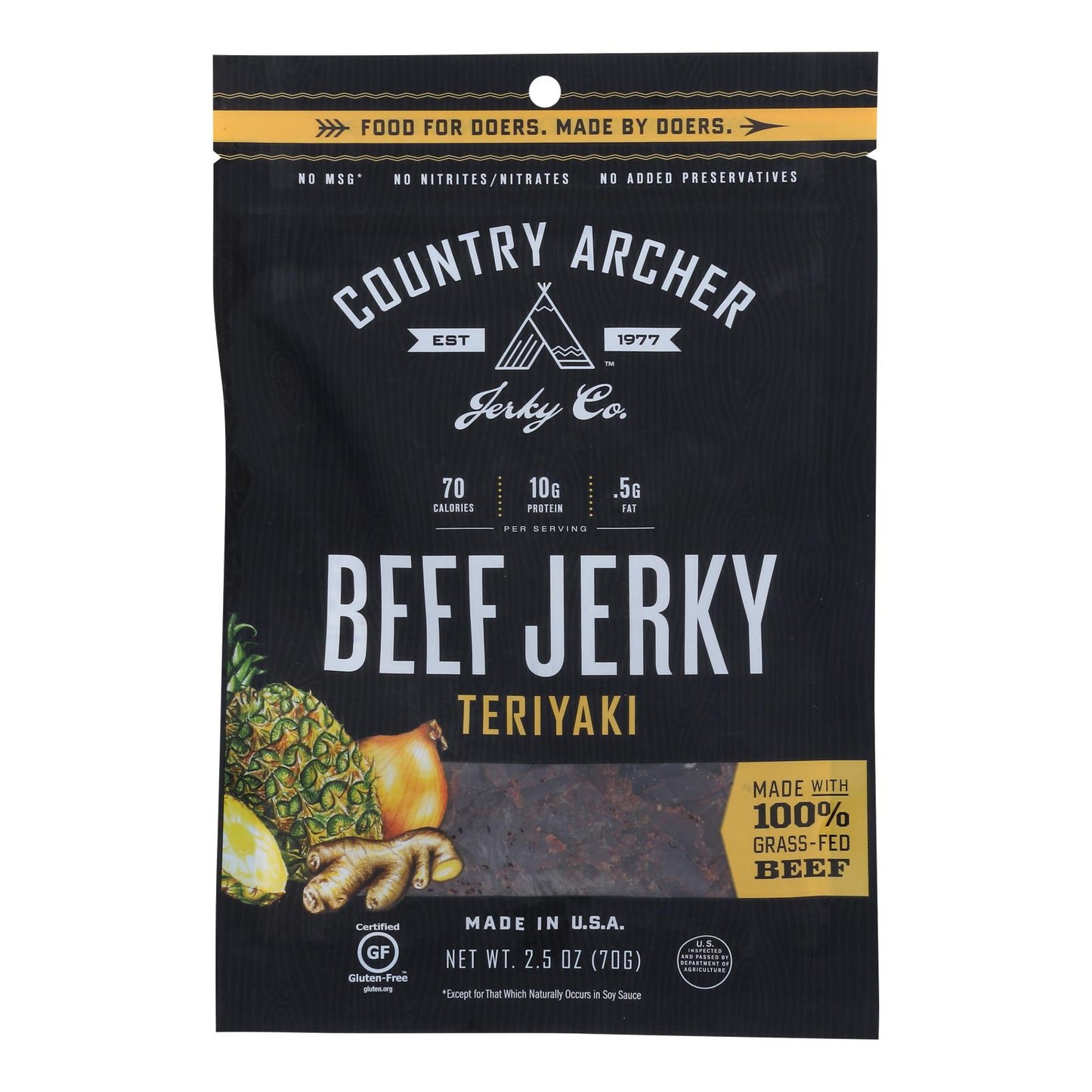 Country Archer - Teriyaki de carne seca - Caja de 12 - 2,5 oz