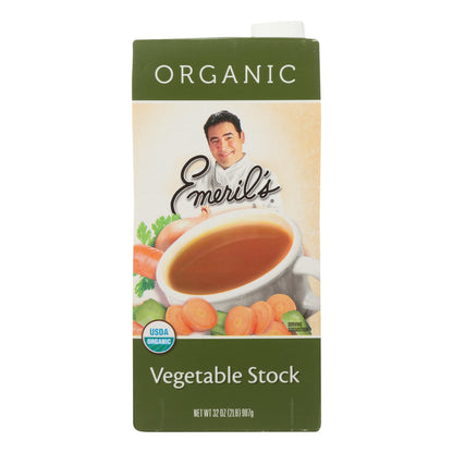 Caldo de verduras orgánico Emeril - Caja de 6 - 32 fl oz.