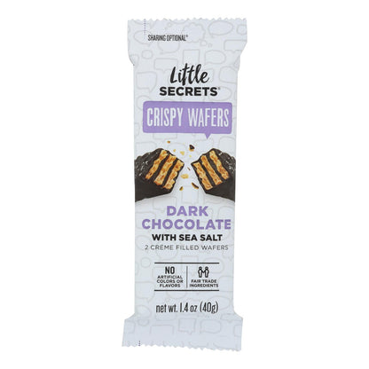 Little Secrets Crispy Wafer - Dark Chocolate With Sea Salt - Case Of 12 - 1.4 Oz.