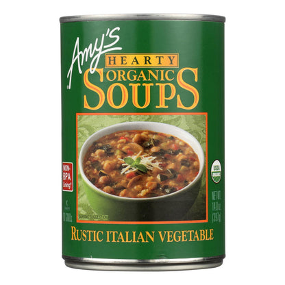 Sopa orgánica de Amy's - Italiana vegetariana y abundante - Caja de 12 - 14 oz