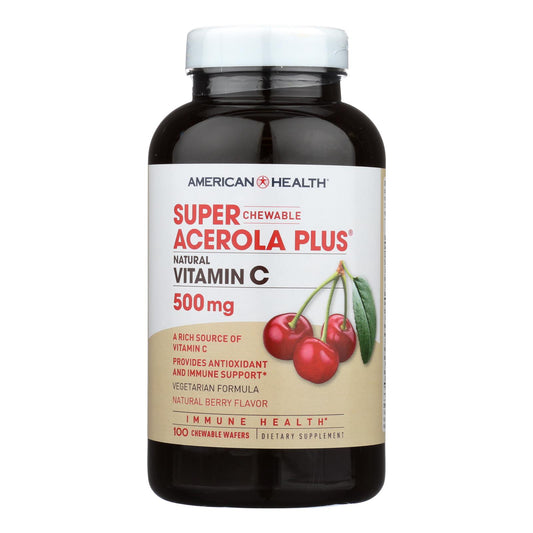 American Health - Super Acerola Plus - 500 mg - 100 obleas masticables