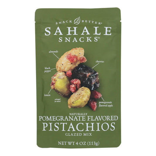 Sahale Snacks Mezcla Premium de Pistacho y Granada - Caja de 6 - 4 Oz.