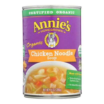 Annie's Homegrown - Sopa orgánica - Fideos con pollo - Caja de 8 - 14 oz.