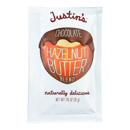 Justin's Nut Butter Squeeze Pack - Hazelnut Butter - Chocolate  - Case Of 10 - 1.15 Oz.