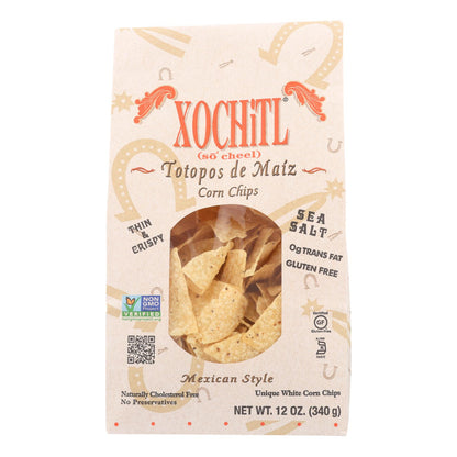 Xochitl 玉米片 - 白玉米 - 一箱 10 片 - 12 盎司。