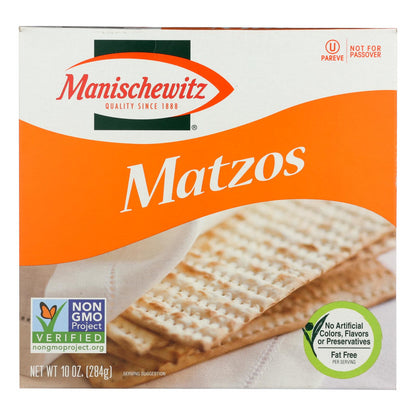 Manischewitz - Galletas Matzos - Sin sal - Caja de 12 - 10 oz.