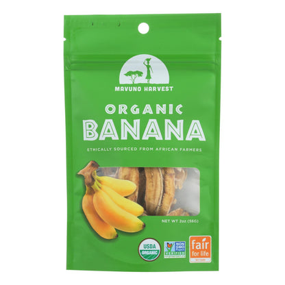 Plátano seco orgánico sin gluten Mavuno Harvest - Caja de 6 - 2 oz.