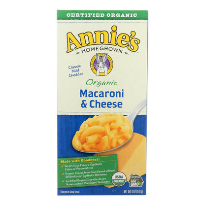 Annies Homegrown Macaroni And Cheese - Organic - Classic - 6 Oz - Case Of 12