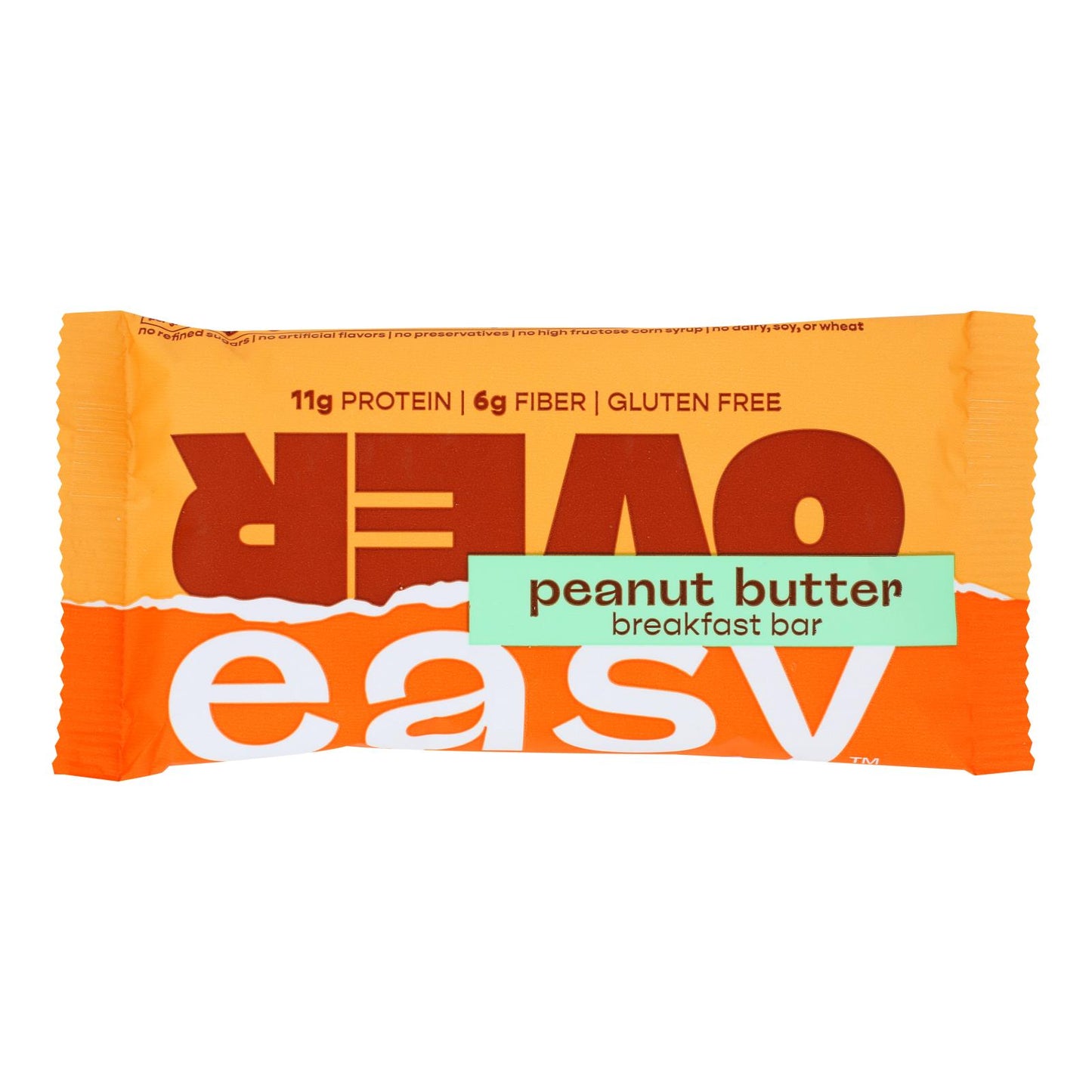 Over Easy - Barra de desayuno con mantequilla de maní - Caja de 12 - 1.8 oz
