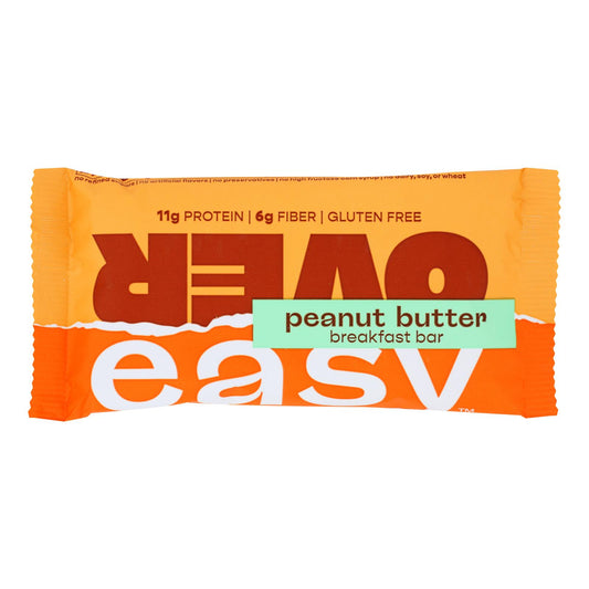 Over Easy - Barra de desayuno con mantequilla de maní - Caja de 12 - 1.8 oz