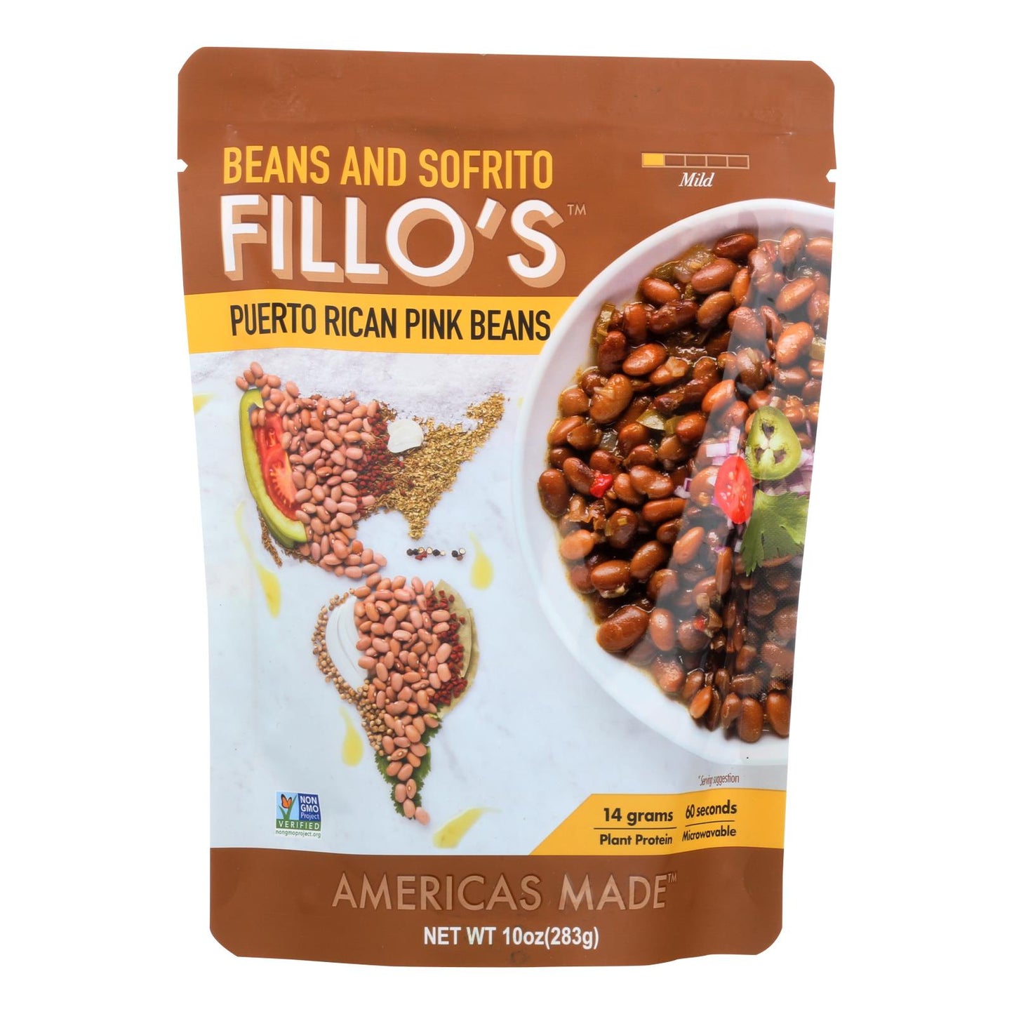 Frijoles Fillo - Frijoles Rosados ​​Puertorriqueños - Caja de 6 - 10 Oz.