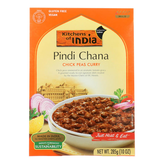 印度厨房晚餐 - 鹰嘴豆咖喱 - Pindi Chana - 10 盎司 - 6 盒装