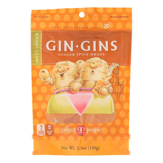 The Ginger People Gin Gins Ginger Spice Drops  - Case Of 12 - 3.5 Oz