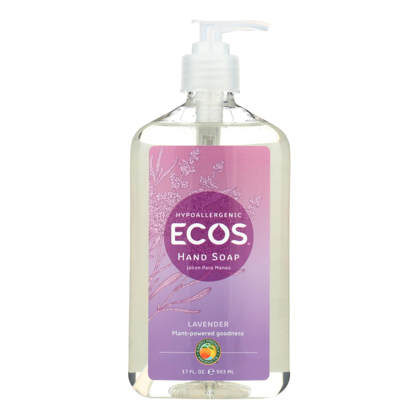 Jabón de manos ecológico - Lavanda - Caja de 6 - 17 fl oz.