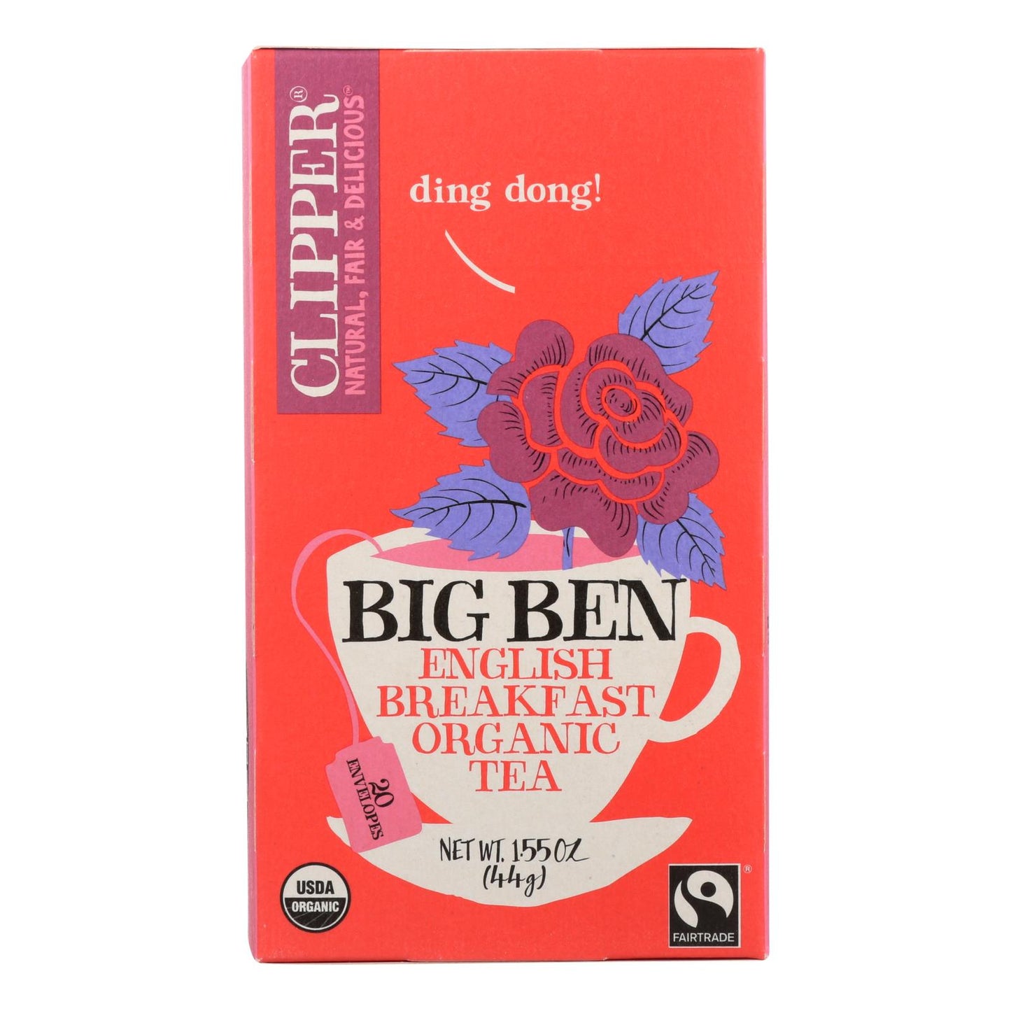 Clipper Tea - Té orgánico - Big Ben - Caja de 6 - 20 bolsitas