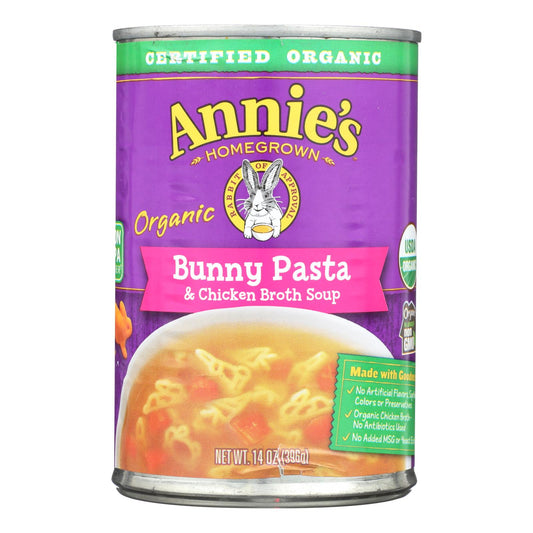 Annie's Homegrown - Sopa - Sopa de pasta de conejito y caldo de pollo - Caja de 8 - 14 oz.