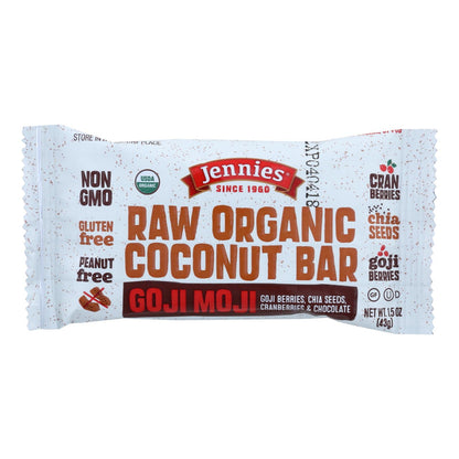 Jennie's Organic Goji Moji Raw Coconut Bar - Case Of 12 - 1.5 Oz.