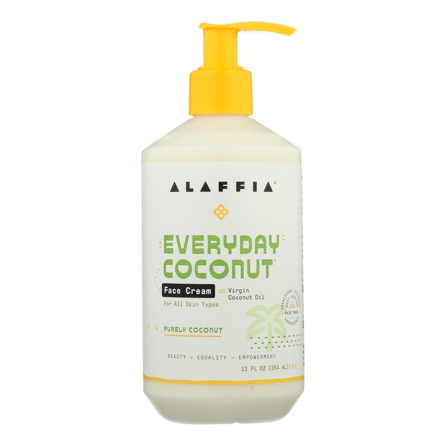 Alaffia - Night Cream - Purely Coconut - 12 Fl Oz.