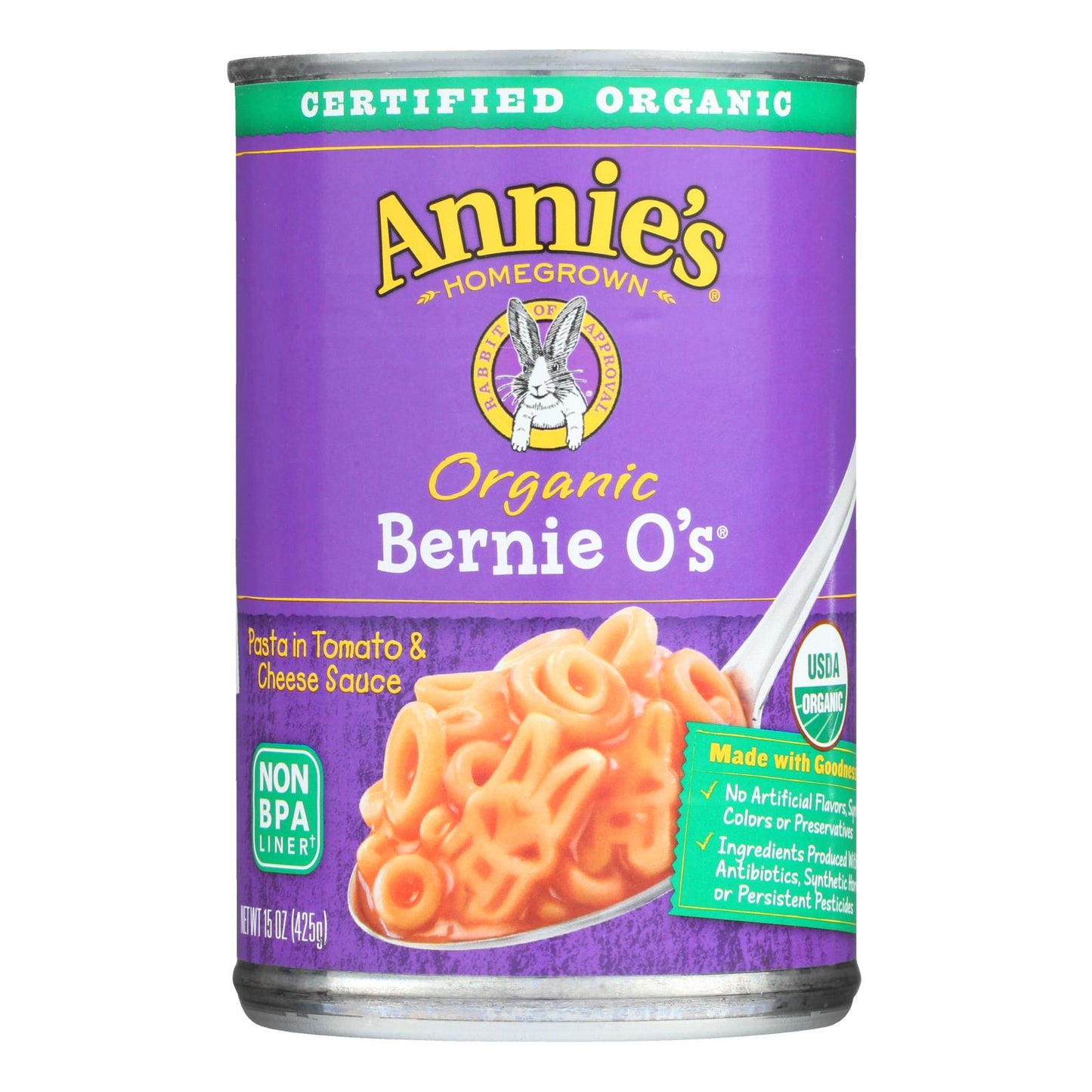 Annie's Homegrown Organic Bernie O?s Pasta In Tomato And Cheese Sauce - Case Of 12 - 15 Oz.