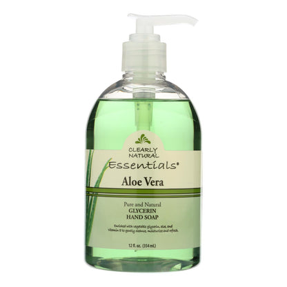 Jabón de manos de glicerina puro y natural Clearly Natural con aloe vera - 12 fl oz