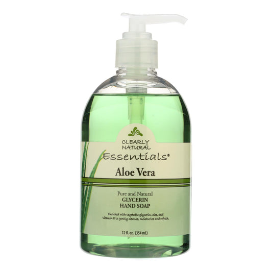 Jabón de manos de glicerina puro y natural Clearly Natural con aloe vera - 12 fl oz