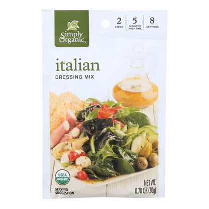 Mezcla de aderezo para ensaladas italianas Simply Organic - Caja de 12 - 0,7 oz.