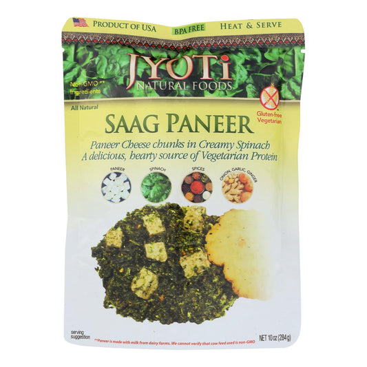 Jyoti Cuisine India Saag Paneer - Caja de 6 - 10 oz.