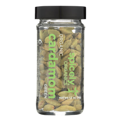 Spicely Organics - Organic Cardamom - Pods Green - Case Of 3 - 1.2 Oz.