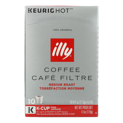 Illy Caffe 咖啡 - Kcups 红色中度烘焙 - 6 件装 - 10 支