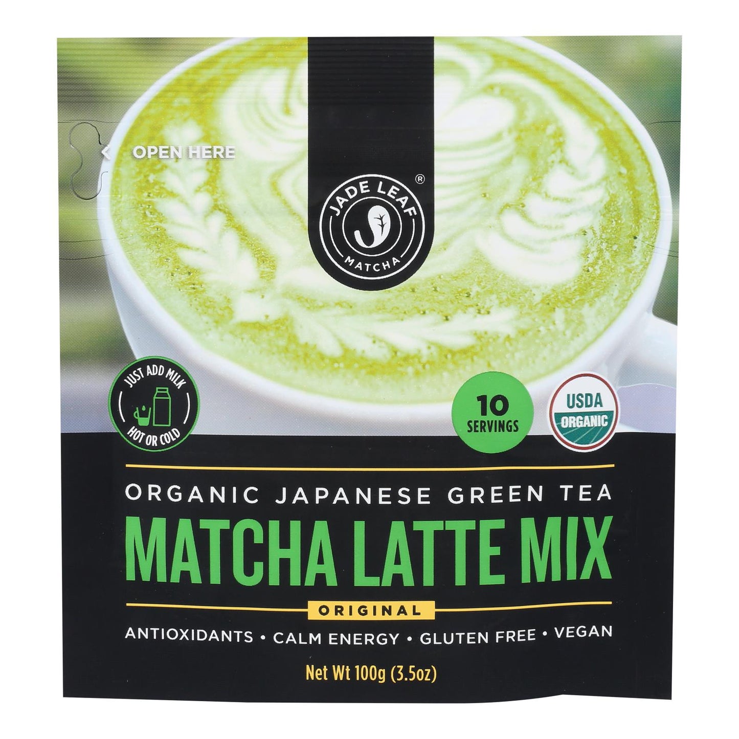 Jade Leaf Organics - Mezcla de té y matcha latte - Caja de 8 - 0,7 oz.