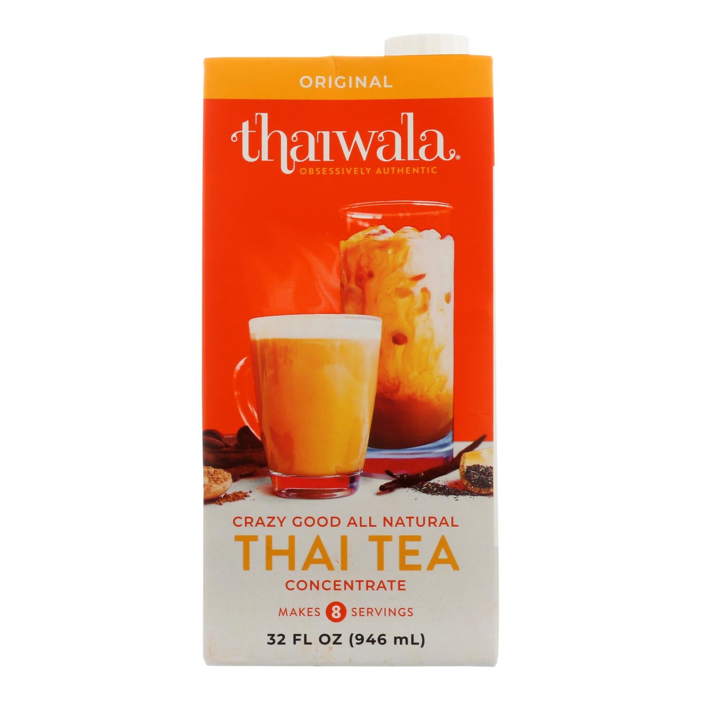 Thaiwala - Té tailandés concentrado totalmente natural - Caja de 6 - 32 Fz