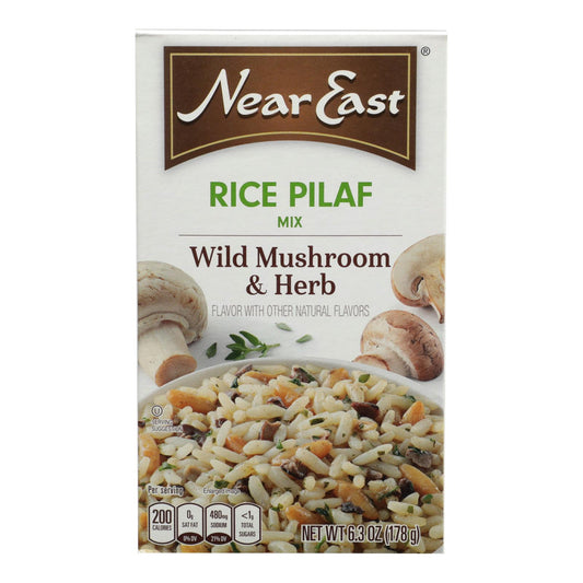 Mezcla de arroz pilaf de Oriente Próximo: hongos y hierbas, caja de 12, 6,3 oz.