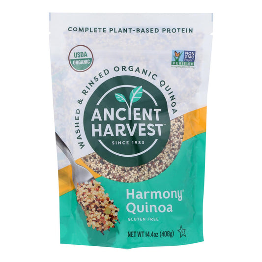 Quinoa orgánica Ancient Harvest - Mezcla de armonía tricolor - Caja de 12 - 14,4 oz