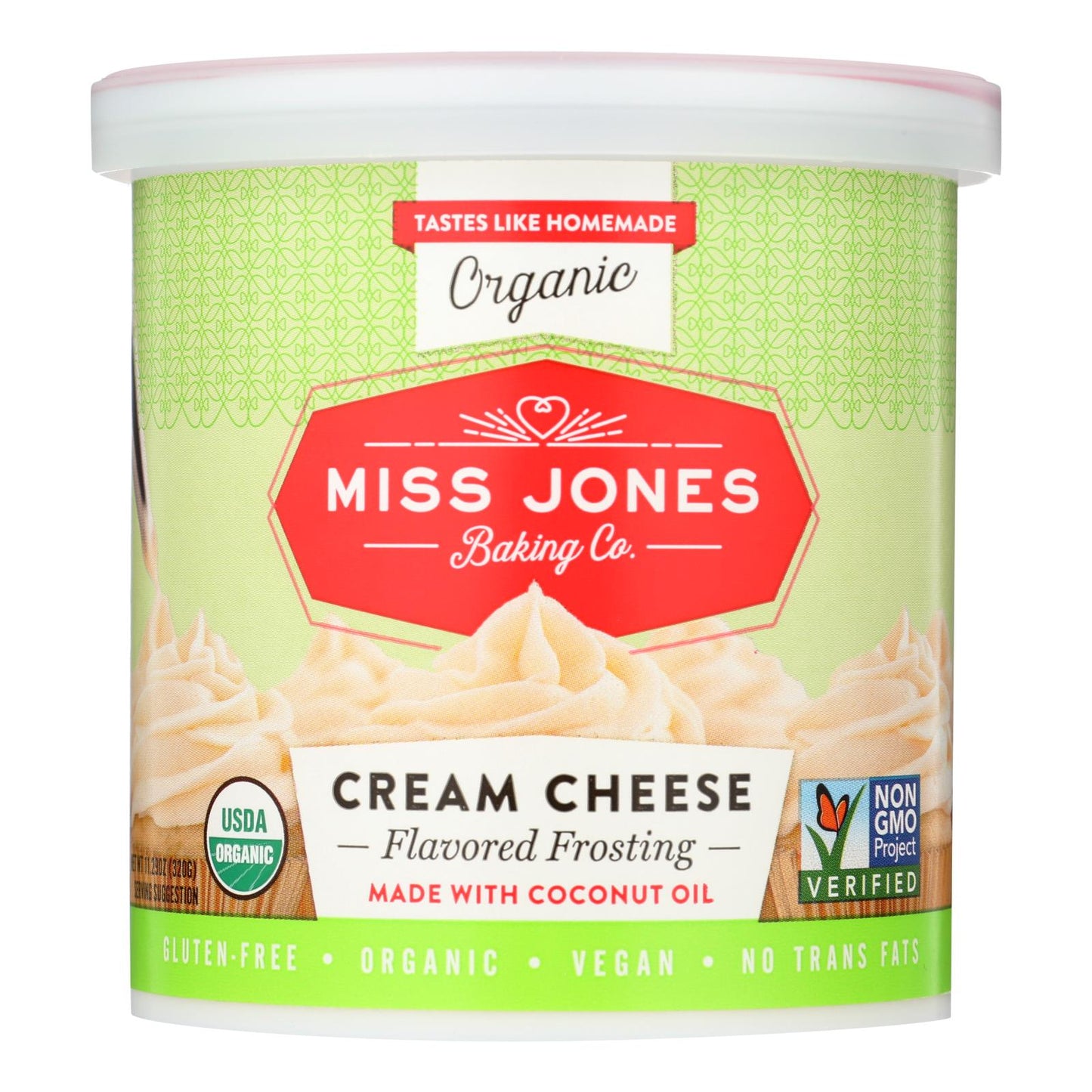 Queso crema orgánico de Miss Jones Baking Co. - Caja de 6 - 11,29 oz