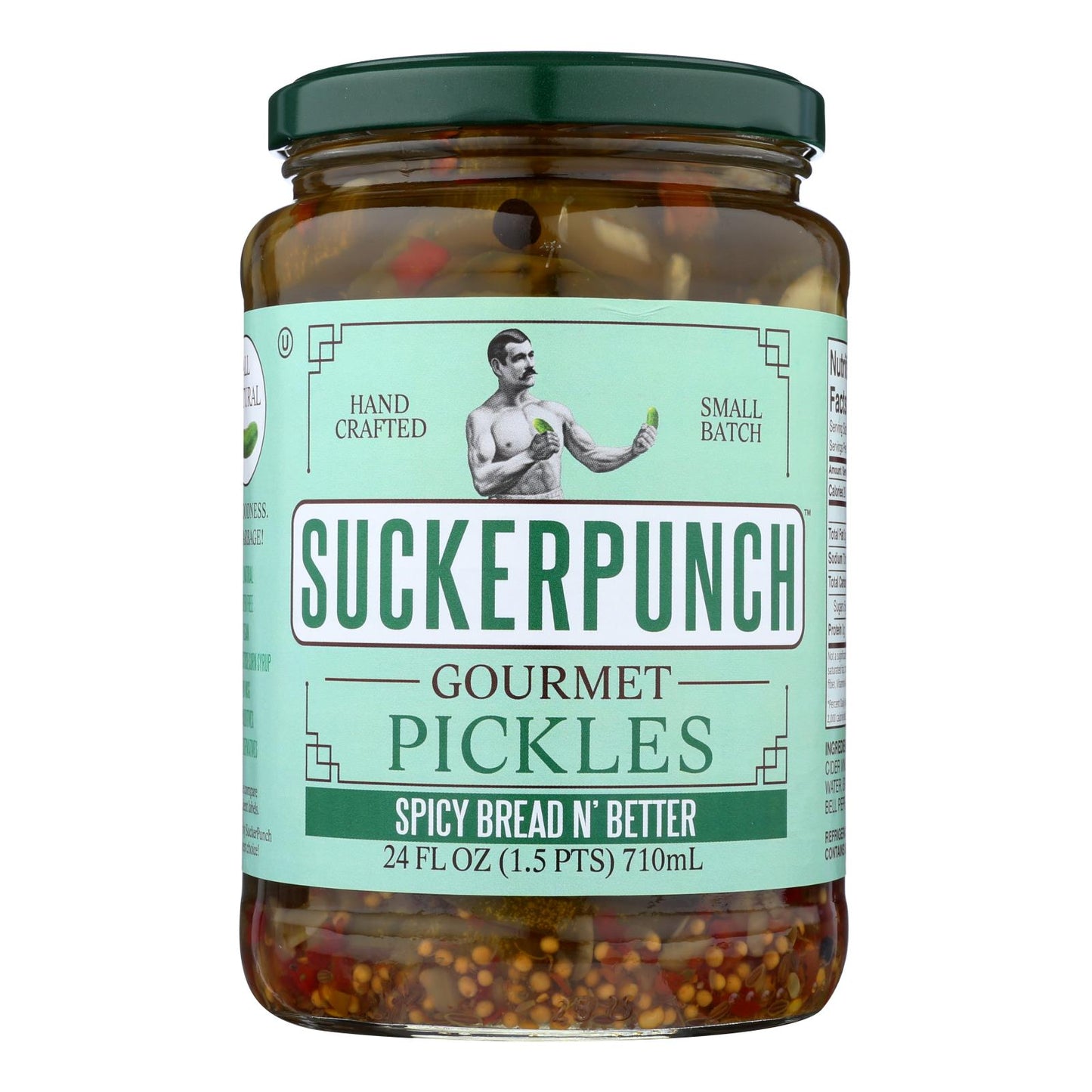 Encurtidos gourmet picantes Suckerpunch de Bread N' Better (caja de 6), 24 onzas líquidas