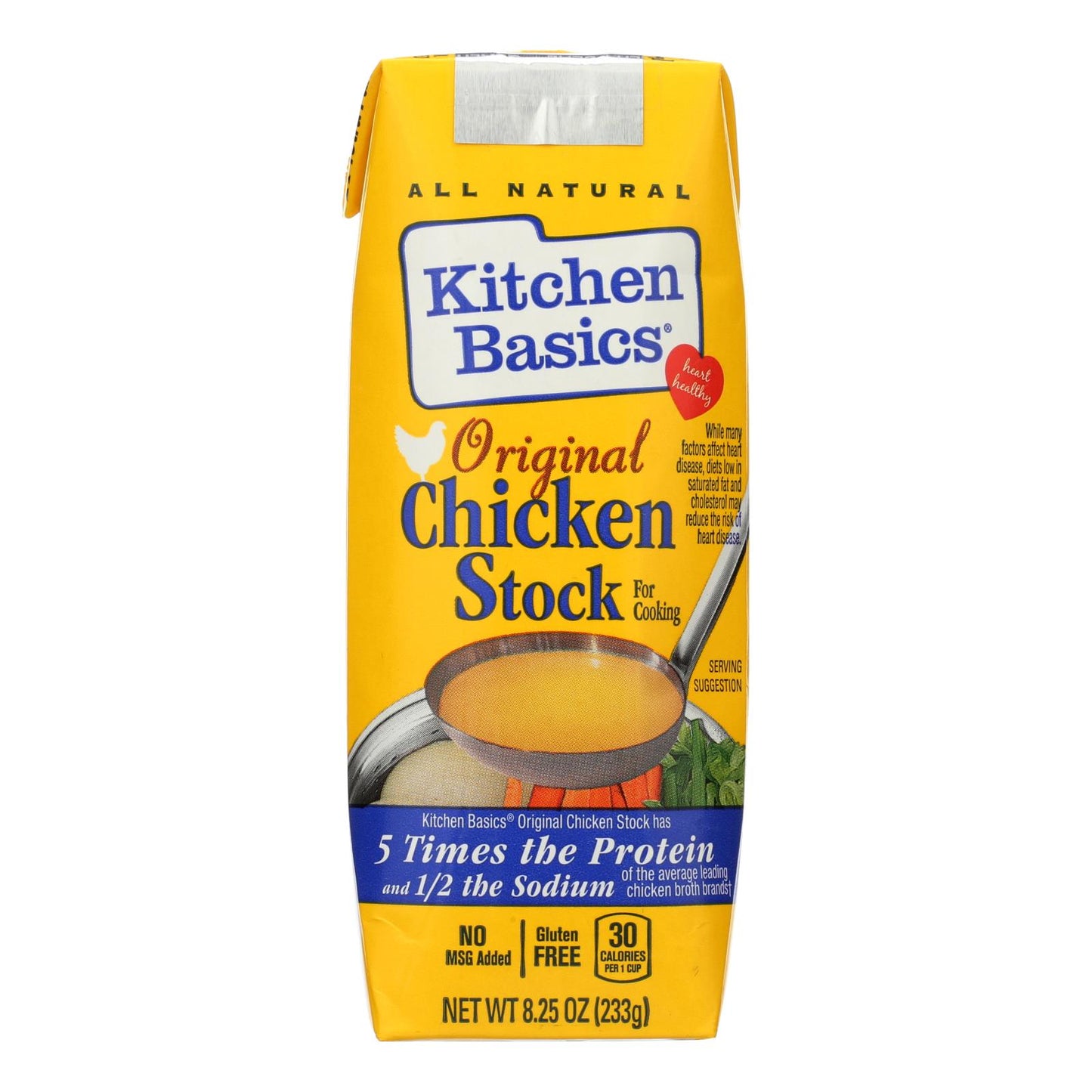 Caldo de pollo Kitchen Basics - Caja de 12 - 8,25 fl oz.