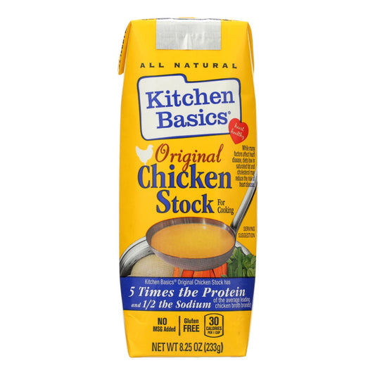 Caldo de pollo Kitchen Basics - Caja de 12 - 8,25 fl oz.