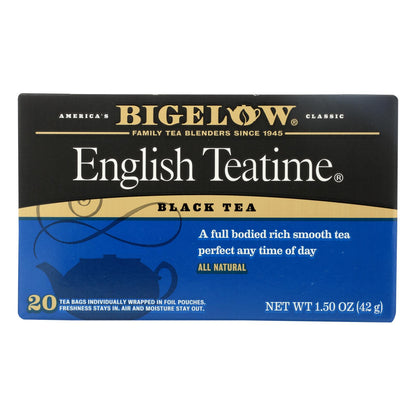 Bigelow Tea English Teatime Black Tea - Case Of 6 - 20 Bags