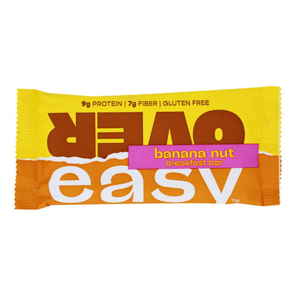 Over Easy - Barra de desayuno con sabor a plátano y nueces - Caja de 12 - 1.8 oz