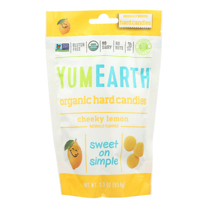 Gotas de limón orgánico de Yumearth Organics - Cheeky Lemon - 3,3 oz - Caja de 6