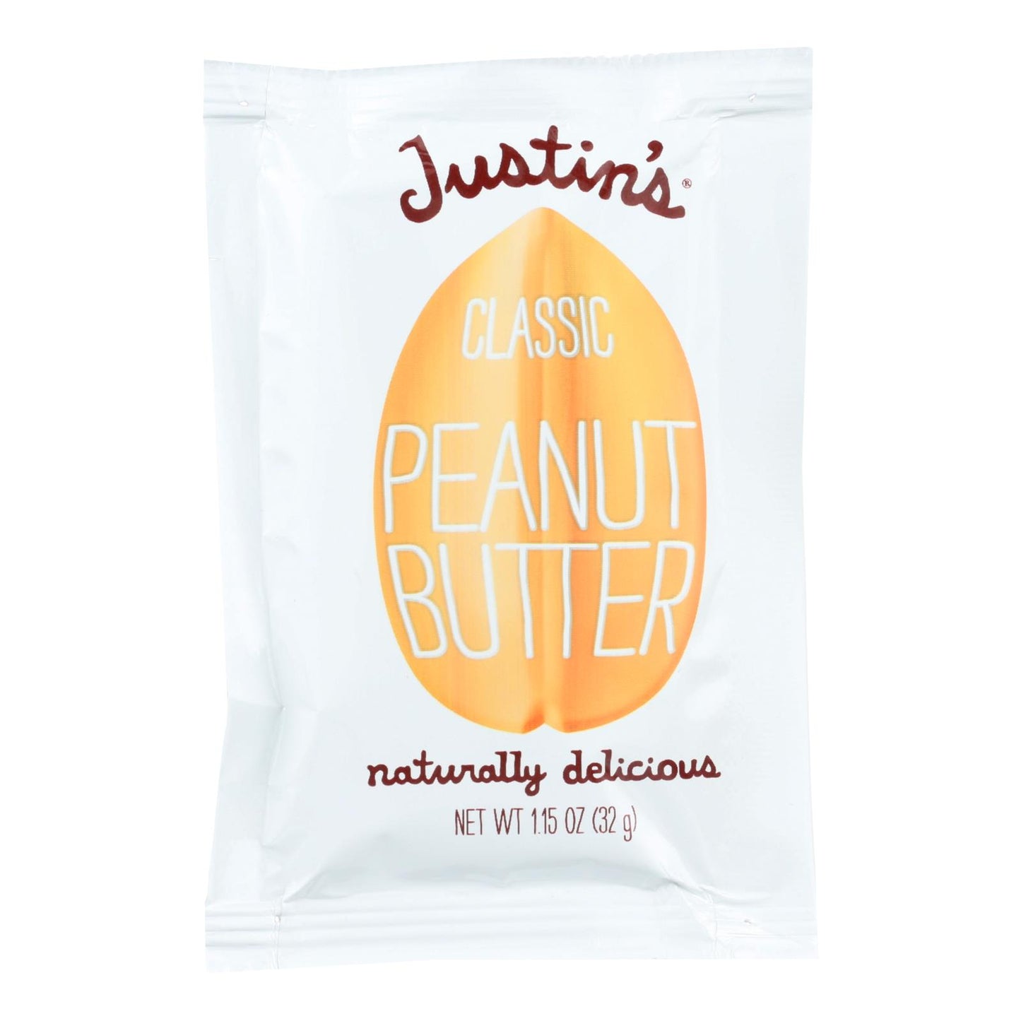 Paquete de mantequilla de nueces de Justin: mantequilla de maní, clásica, caja de 10, 1,15 oz.