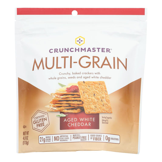 Crunchmaster - Galletas multigrano con queso crema blanco - Caja de 12 - 4 oz