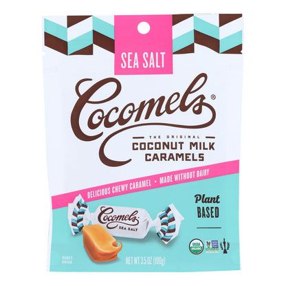 Cocomel - Caramelos de leche de coco orgánicos - Sal marina - Caja de 6 - 3,5 oz.