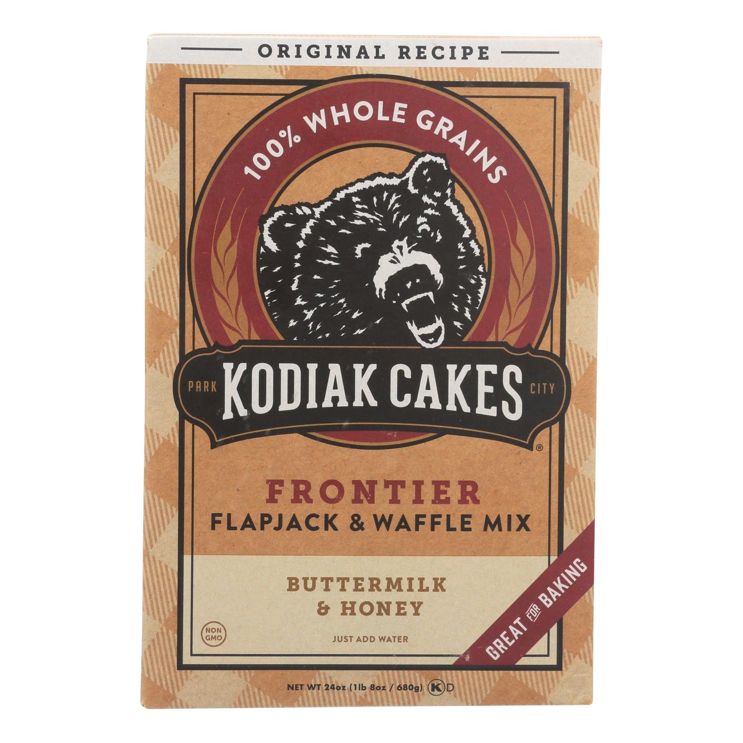 Mezcla para flapjacks y waffles Kodiak Cakes - Suero de leche y miel - Caja de 6 - 24 oz.