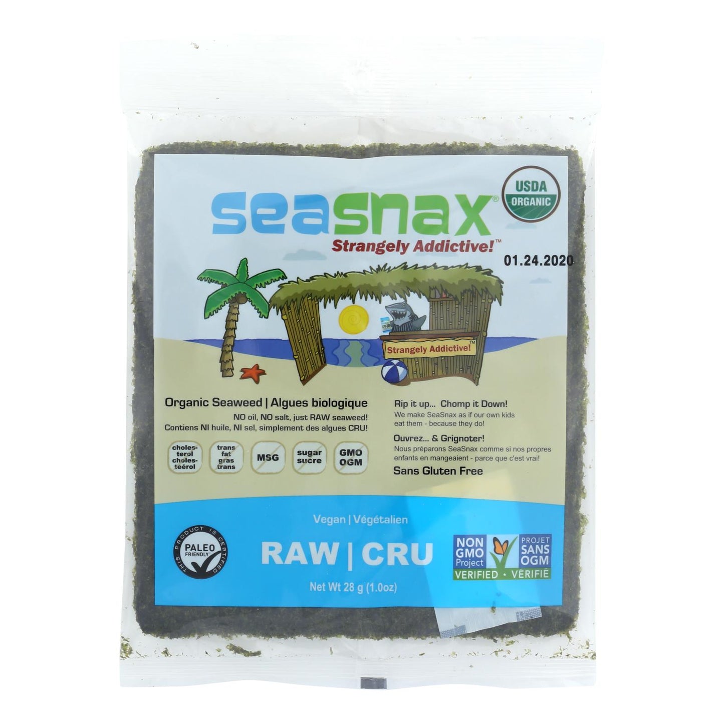 Seasnax 生海藻零食 - 16 盒装 - 1 盎司。