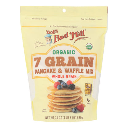 Bob's Red Mill - Pancake/waffle 7 Green - Case Of 4 - 24 Oz