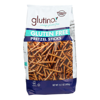 Glutino 椒盐脆饼条 - 12 根一箱 - 14.1 盎司