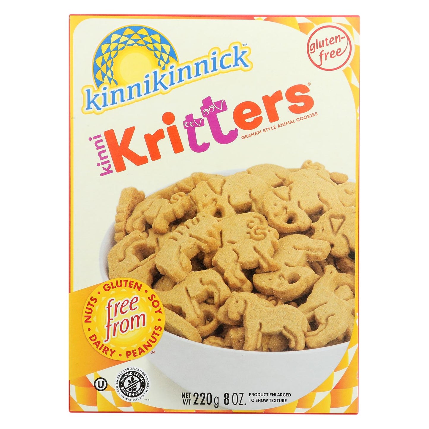 Galletas de animales Kinnikinnick Kinnikritter - Caja de 6 - 8 oz.